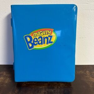Moose Toys Mighty Beanz Collector Binder with 49 Mixed Character Beanz Set Blue
